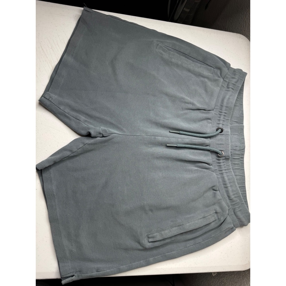 YoungLA Mens Sweat Shorts XL Slate Blue Elastic Drawstring Gym Lounge Pockets